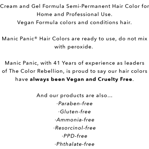 12 Different MANIC PANIC Hair Dye Colours - Sold in 20 Sealed Jars - NEW 💋 - Picture 2 of 16